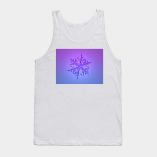 Violet Blue Fractal Snowflake Tank Top